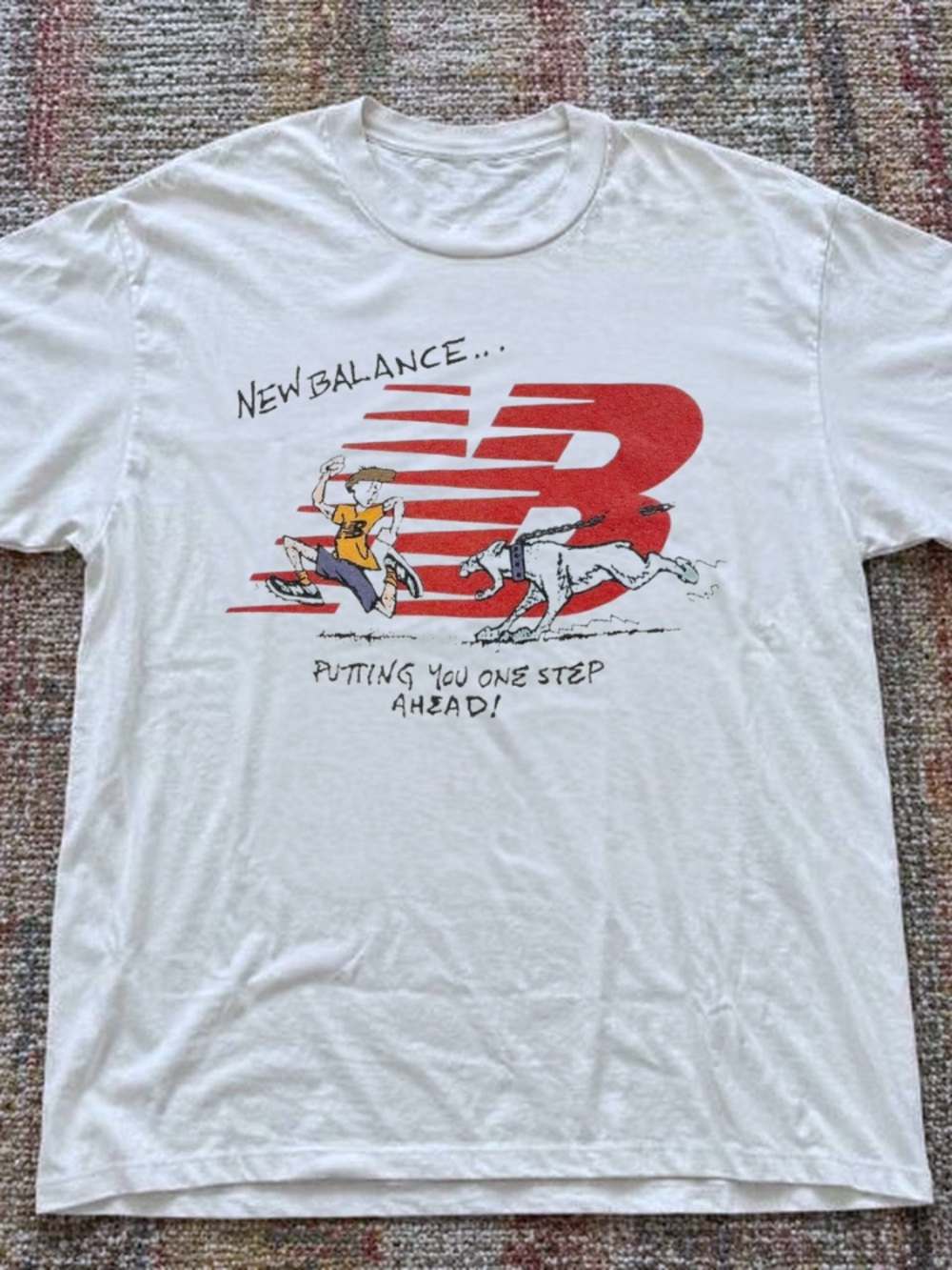 New Balance White Graphic Logo T-Shirt